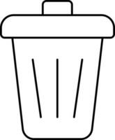 Black Outline Delete Icon Or Symbol. vector