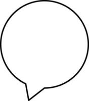 Chat Bubble Icon In Black Line Art. vector