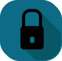 Lock Symbol Square Icon In Teal And Black Color. vector