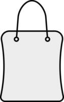 Flat Style Carry Bag Icon In Grey Color. vector