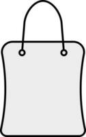 Flat Style Carry Bag Icon In Grey Color. vector