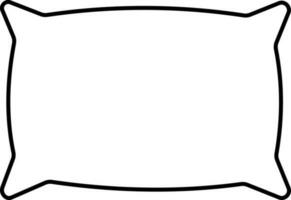 Isolated Pillow Icon In Linear Style. vector
