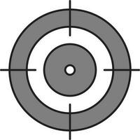Target Symbol Or Icon In Grey Color. vector
