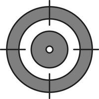 Target Symbol Or Icon In Grey Color. vector