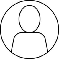 User Or Account Circle Icon In Linear Style. vector