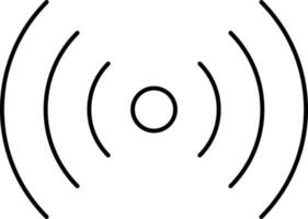 Hotspot Or Wifi Icon In Black Line Art. vector