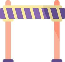 Isolated Barrier Colorful Icon In Flat Style. vector