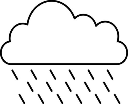 Rainy Season Icon Or Symbol In Linear Style.