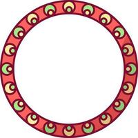 Crescent Moon Ethnic Bangles Colorful Icon. vector