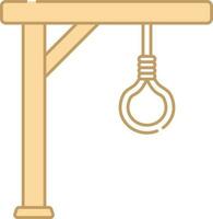 Flat Style Gibbet Icon In Peach And white Color. vector