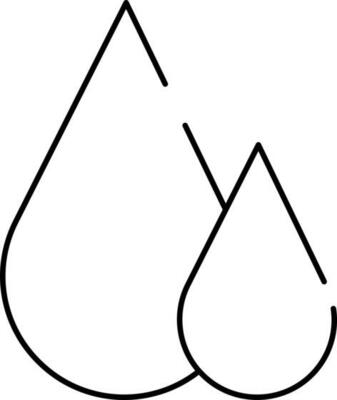 Black Outline Illustration Of Drop Icon.