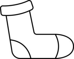 Black Thin Line Art Socks Icon. vector