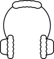 Isolated Earmuffs Icon In Thin Line Art. vector