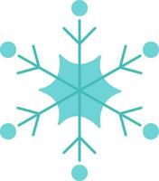 Isolated Snowflake Icon In Blue Color. vector
