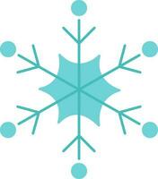 Isolated Snowflake Icon In Blue Color. vector