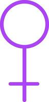 Isolated Female Gender Symbol Or Icon. vector