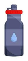 Isolated Colorful Sticker Of Water Bottle Icon Flat Style. vector