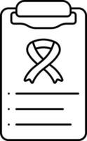 Awareness Report Icon In Line Art. vector