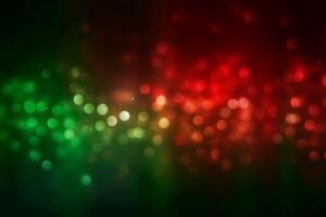 A blurred green light, white light, red light abstract background with bokeh glow, Illustration. photo