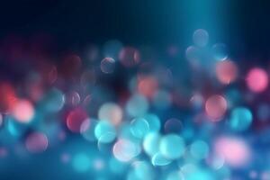 A blurred covalt blue light, pink light abstract background with bokeh glow, Illustration. photo