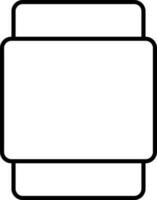 Vaping Glass Icon In Black Outline. vector