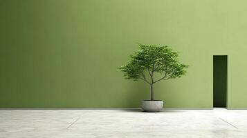 A stunning image of a minimalist green, showcasing the magical elegance found in simplicity. photo