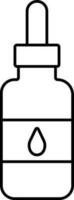Isolated Diffuser Or Essential Oil Bottle In Line Art. vector