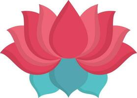 Isolated Lotus Icon Of Flat Style. vector