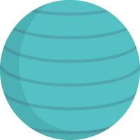 Illustration Of Blue Yoga Ball Icon. vector