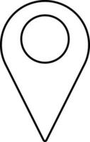 Isolated Navigation Or Location Icon In Line Art. vector