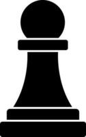 Flat Style Pawn Chess Icon In Black Color. vector