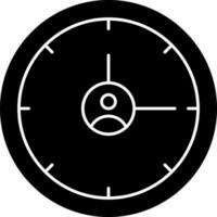 Illustration Of User Clock Icon. vector