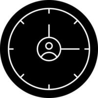 Illustration Of User Clock Icon. vector