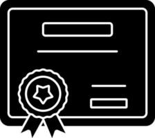 plano estilo certificado icono. vector