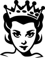 Queen, Black and White Vector illustration