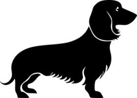 perro tejonero - minimalista y plano logo - vector ilustración