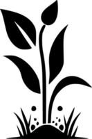 Spring - Black and White Isolated Icon - Vector illustration