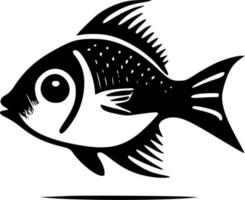 Fish, Black and White Vector illustration