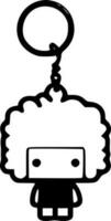 Keychain - Minimalist and Flat Logo - Vector illustration