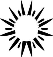 Sunshine, Black and White Vector illustration