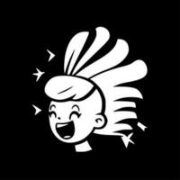 Cheer, Black and White Vector illustration