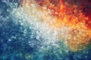A vibrant geometric abstract design with overlapping triangles. photo