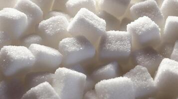 A stack of white sugar cubes texture detail photo