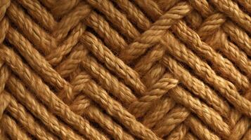A textured brown knitted fabric. photo