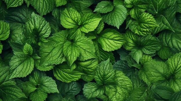 Close-up green leaves. photo