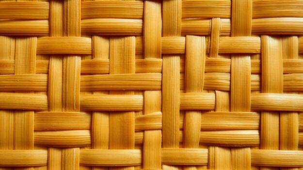 A detailed close-up shot of a woven textile. photo