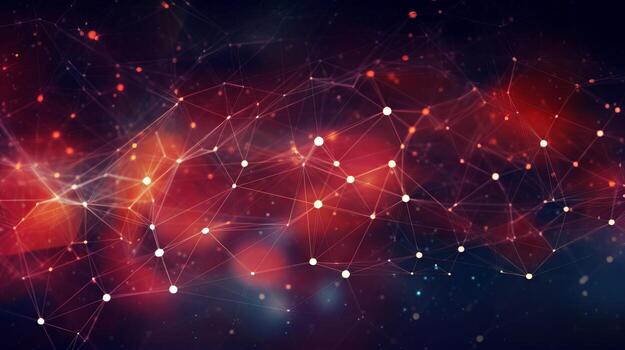 A colorful abstract background with geometric shapes and dots. photo