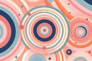 A vibrant abstract background with circles and dots. photo