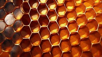 A detailed honeycomb pattern in close-up view. photo