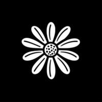 Daisy - Black and White Isolated Icon - Vector illustration